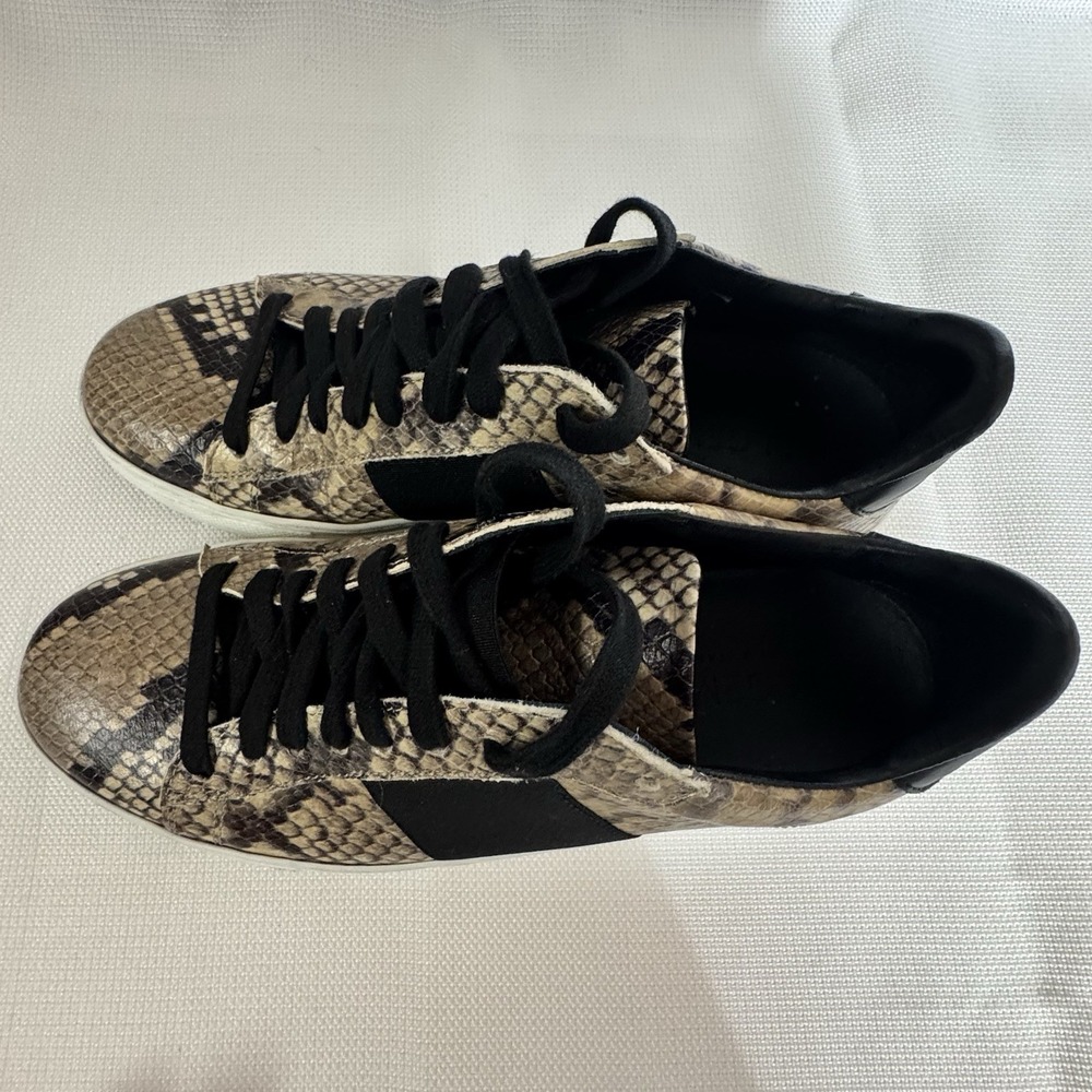 M. Gemi Woman's The Volata Snakeskin Print Leather Sneaker Size IT37 US 7 - Picture 6 of 13
